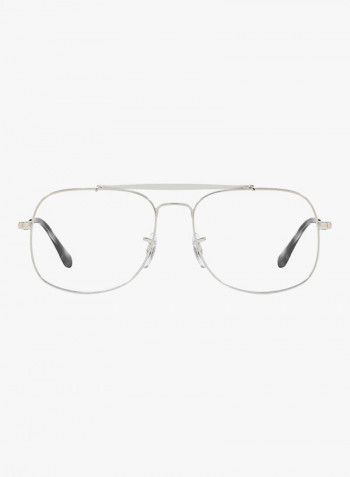 Men's Square Eyeglasses - Lens Size: 57 mm