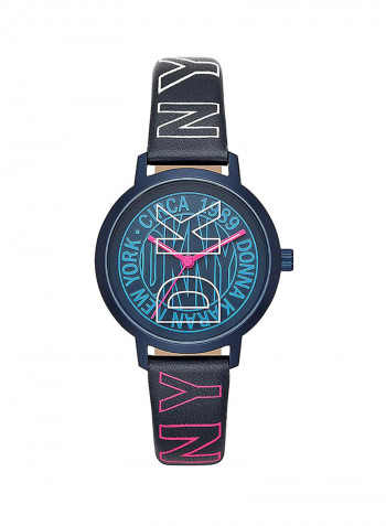 Women's Leather Analog Wrist Watch NY2818