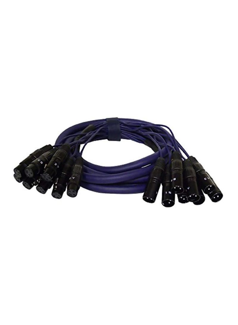 8-Channel XLR Male to XLR Female Audio Connection Cord 10feet Purple/Black