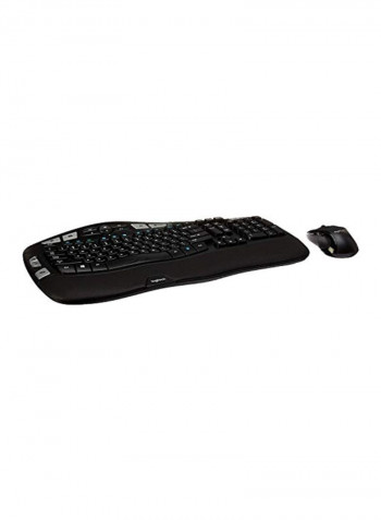 Wireless Wave Keyboard And Mouse Combo Black