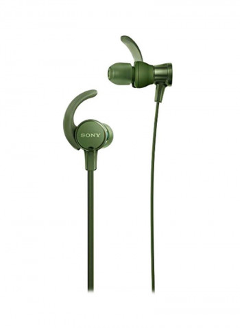 Wired In-Ear Headphones With Mic Green