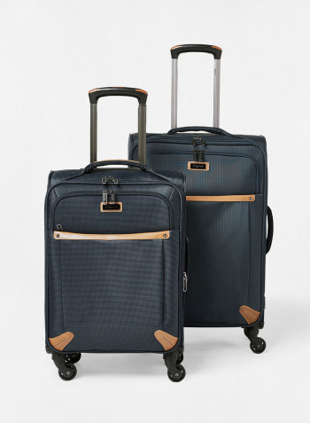 2-Piece Luggage Trolley Set Navy
