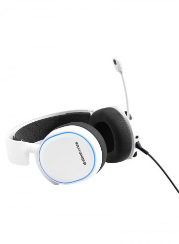 Arctis 5 Wired Over-Ear Gaming Headset With Mic Black/White