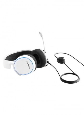 Arctis 5 Wired Over-Ear Gaming Headset With Mic Black/White