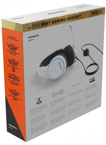 Arctis 5 Wired Over-Ear Gaming Headset With Mic Black/White