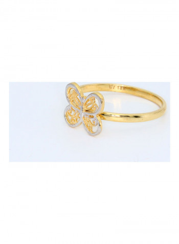 Real Gold Butterfly Ring Gold/Silver