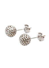 18 Karat White Gold Round Net Stud Earrings reviews 18 Karat White Gold Round Net Stud Earrings