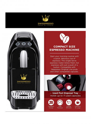 Nespresso Compatible Coffee Machine 1225 W SCMFWHT01 White/Black