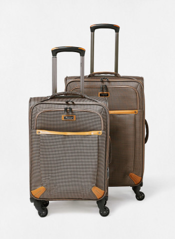 2-Piece Luggage Trolley Set Khaki