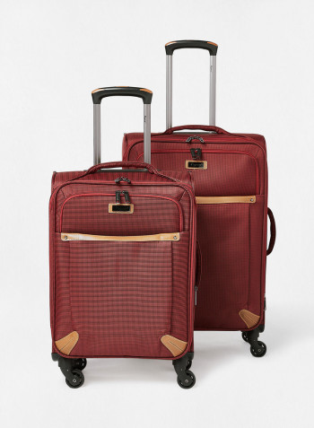 2-Piece Luggage Trolley Set Red
