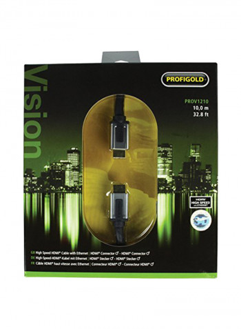 High Speed HDMI Cable With Ethernet 10meter Black
