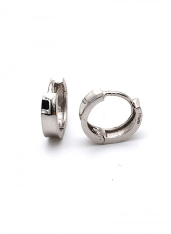18k Gold Plain Round Earring Set