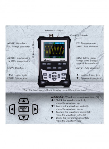 DS0120M 320x240 TFT Colour Screen Digital Oscilloscope Multicolour 19 x 4.50 x 14cm