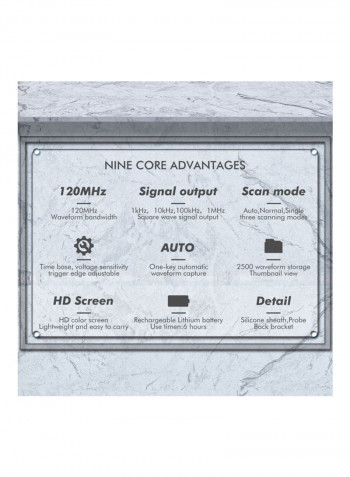 DS0120M 320x240 TFT Colour Screen Digital Oscilloscope Multicolour 19 x 4.50 x 14cm