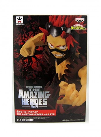 39346 My Hero Academia The Amazing Heroes Eijiro Kirishima Figure 7x5x4inch