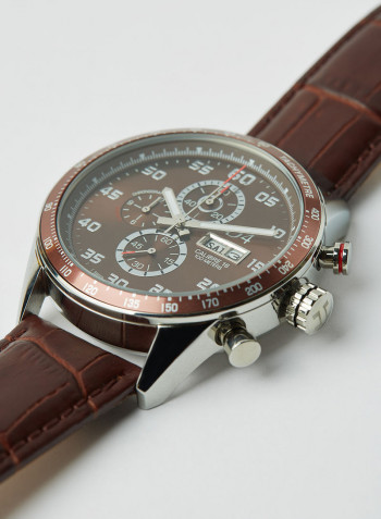 Men's Leather Analog Watch D903029STR