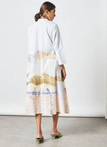 Printed Wrap Dress Multicolour