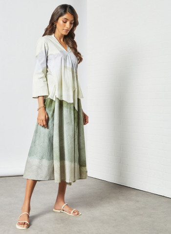 Scenic Graphic Wrap Dress Multicolour