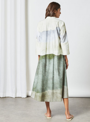 Scenic Graphic Wrap Dress Multicolour