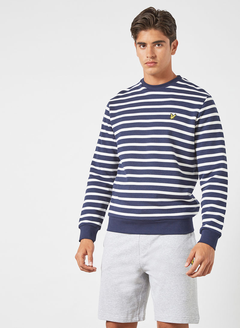 Breton Striped Sweatshirt Navy/White