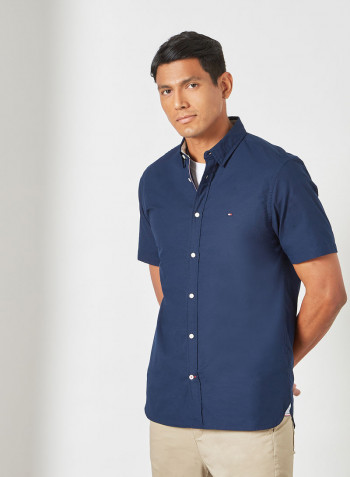 Tonal Short Sleeve Shirt Navy