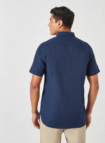 Tonal Short Sleeve Shirt Navy