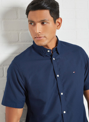 Tonal Short Sleeve Shirt Navy