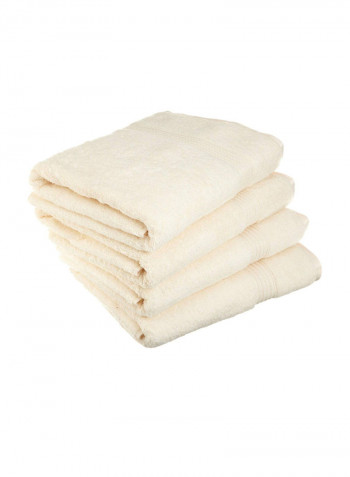 4-Piece Soft Bath Towel Ivory 30 x 54inch