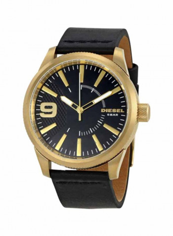 Men's Leather Analog Wrist Watch DZ1801