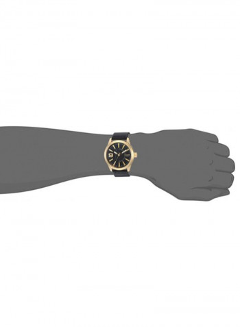 Men's Leather Analog Wrist Watch DZ1801