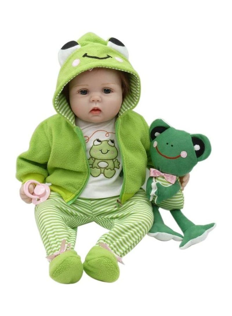 Baby Simulation Doll With Frog Plush Toy 55cm