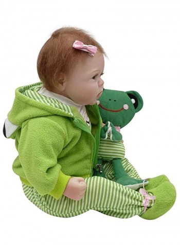 Baby Simulation Doll With Frog Plush Toy 55cm