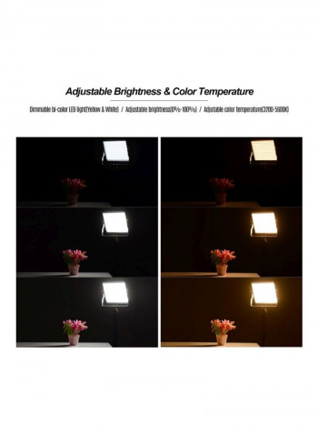 Portable Studio Photography And Video Shooting Light Panel Kit 23.2x19.8centimeter Black/Silver/Gold