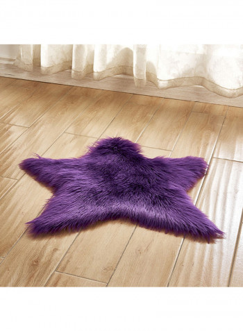Anti-Skid Star Shaped Soft  Rug Purple One Size