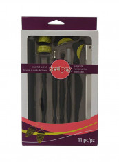 Asesskit Essential Tool Kit Set Of 11 Pieces Black Green