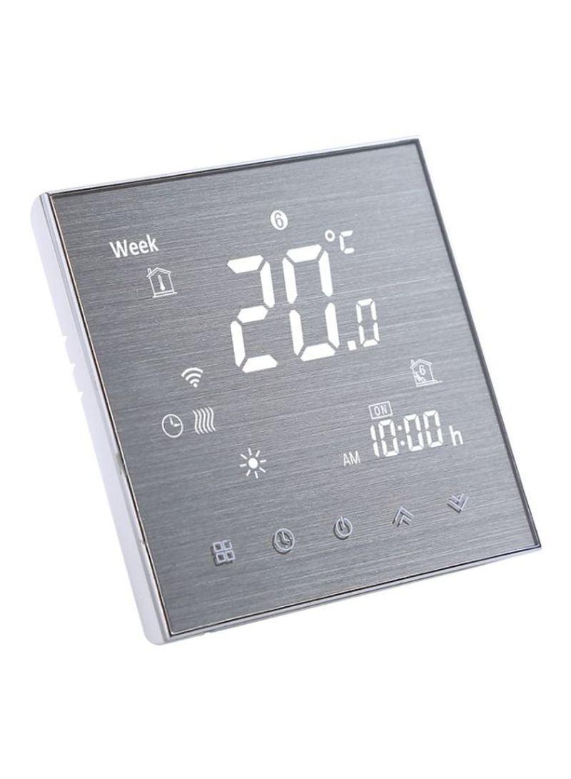 LCD Touch Screen Wi-Fi Thermostat Grey 86x86x13.3millimeter