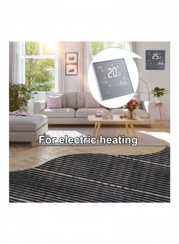 LCD Touch Screen Wi-Fi Thermostat Grey 86x86x13.3millimeter