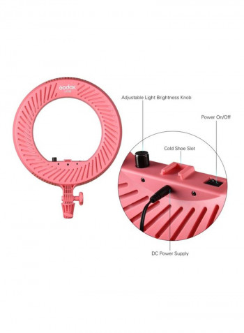 LED Video Light Ring With Phone Holder White