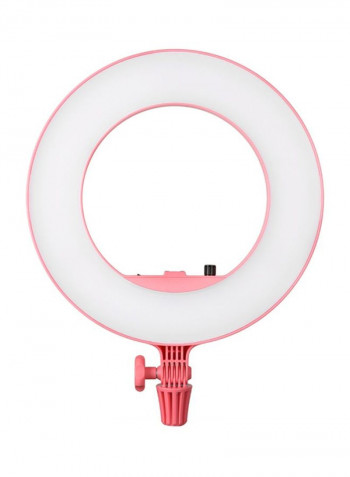 LED Video Light Ring With Phone Holder White