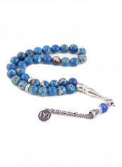 Variscite Prayer Beads with Sterling Silver components