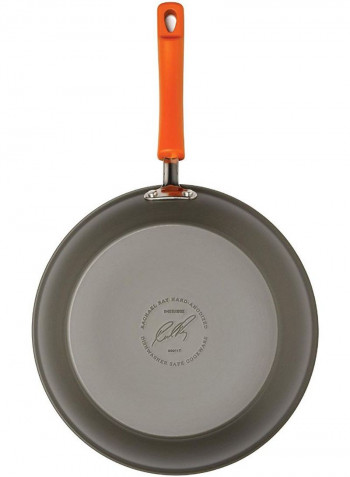 2-Piece Non-Stick Fry Pan With Handle Black/Orange