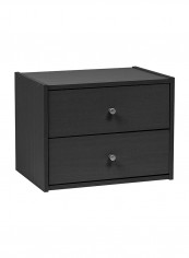 Modular Stacking Storage Box With Drawers Black