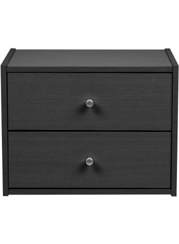 Modular Stacking Storage Box With Drawers Black