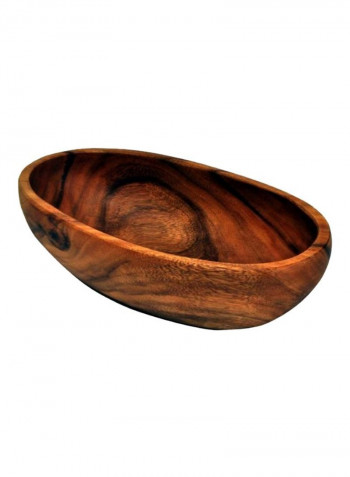 Acaciaware Oval Bowl Brown/Black 15x8x4inch
