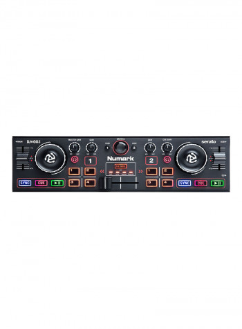 Pocket DJ Controller With Audio Interface DJ2GO2 Black