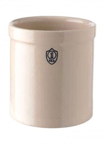 Stoneware Pickling Crock Beige 14.5x14.4x12.6inch