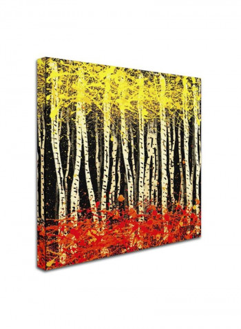 White Aspens 2 Artwork Canvas Wall Art Multicolour 24 x 24inch