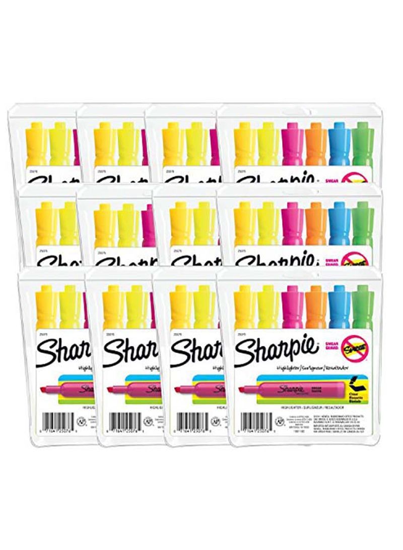 72-Piece Chisel Tip Tank Highlighters Multicolour