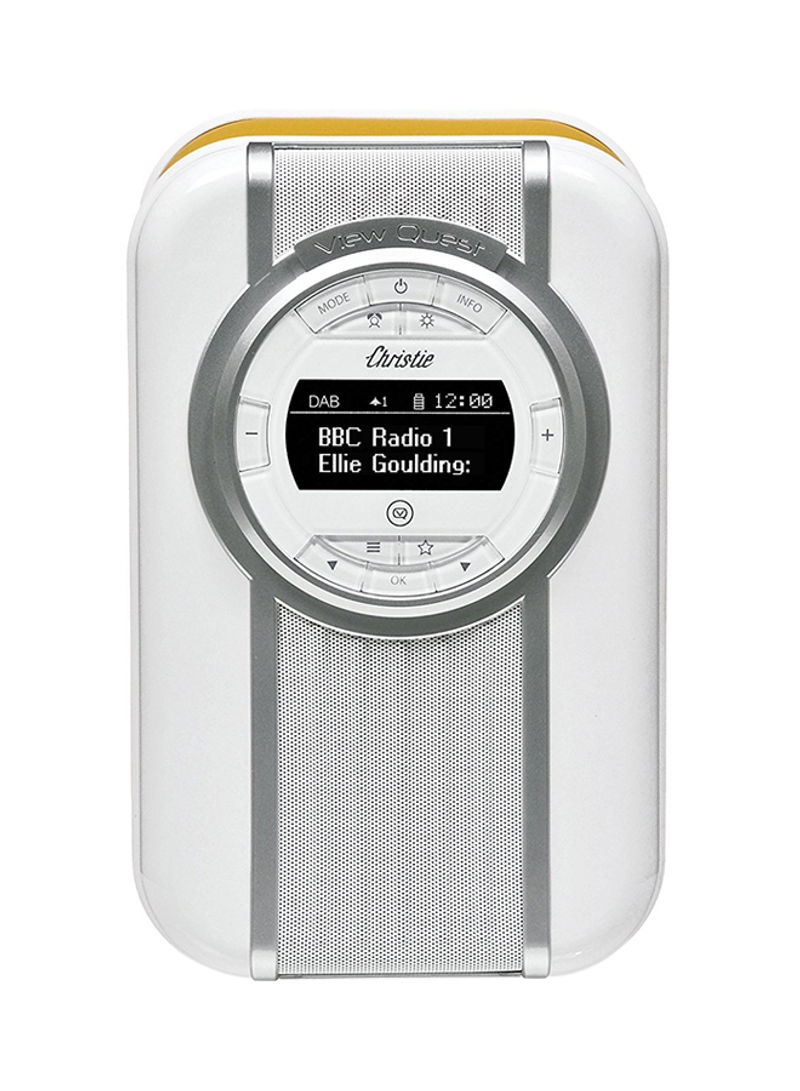Christie Digital Radio With FM Bluetooth VQ-CHRISTIE+B+CC-MD Yellow/White