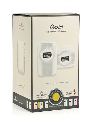 Christie Digital Radio With FM Bluetooth VQ-CHRISTIE+B+CC-MD Yellow/White